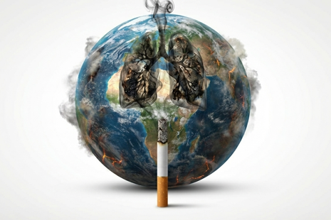 Symbolische Illustration zu den Auswirkungen alter Rauchgewohnheiten auf Körper, Alltag und Umwelt.